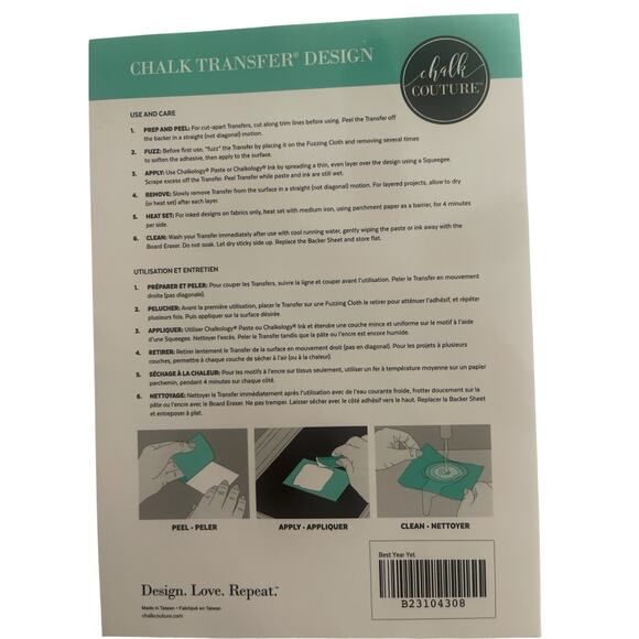 NWT Chalk Couture Best‎ Year Yet 8.5 x 11 Reusable Transfer - Picture 2 of 4